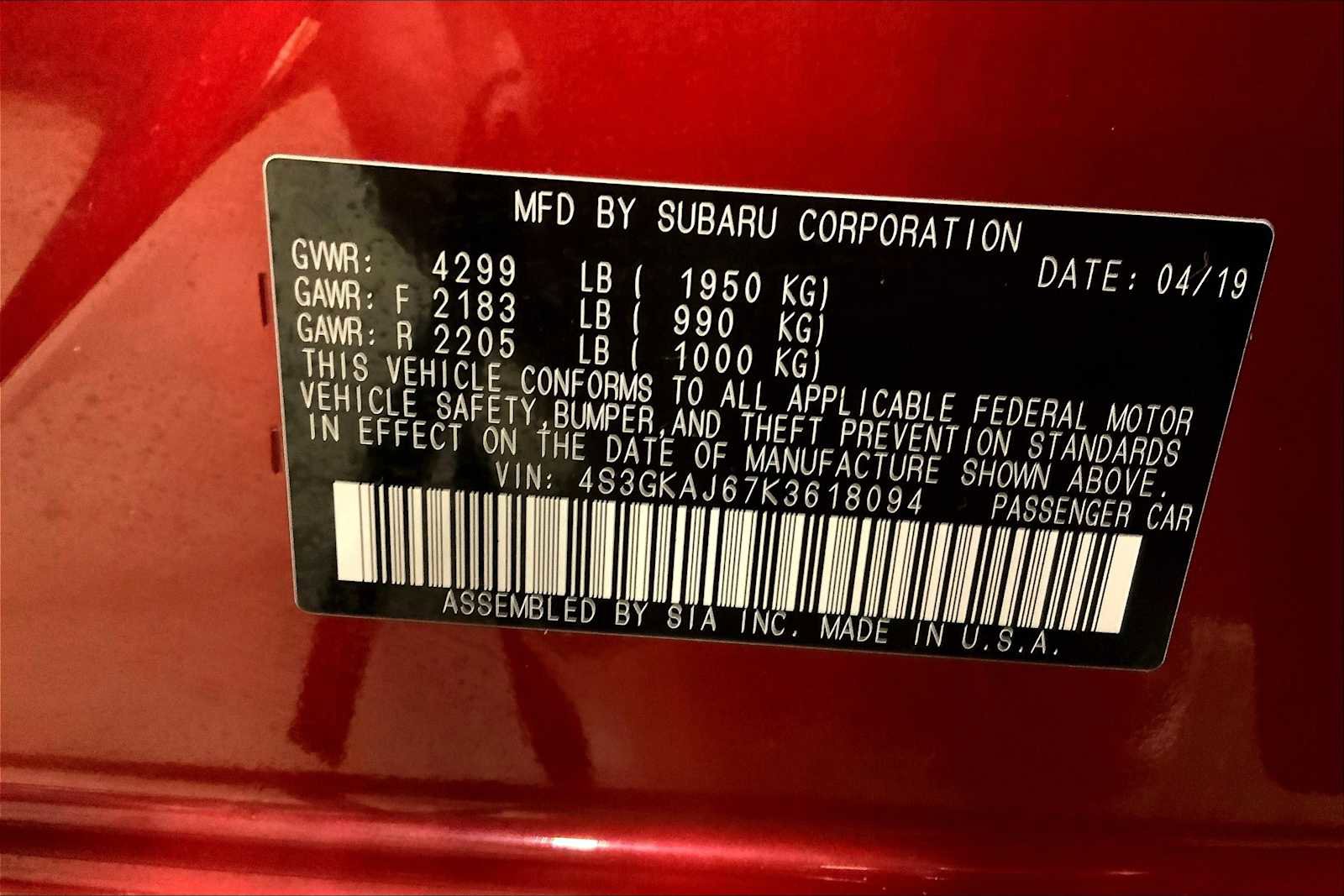 Used 2019 Subaru Impreza 2.0i Sport image 33