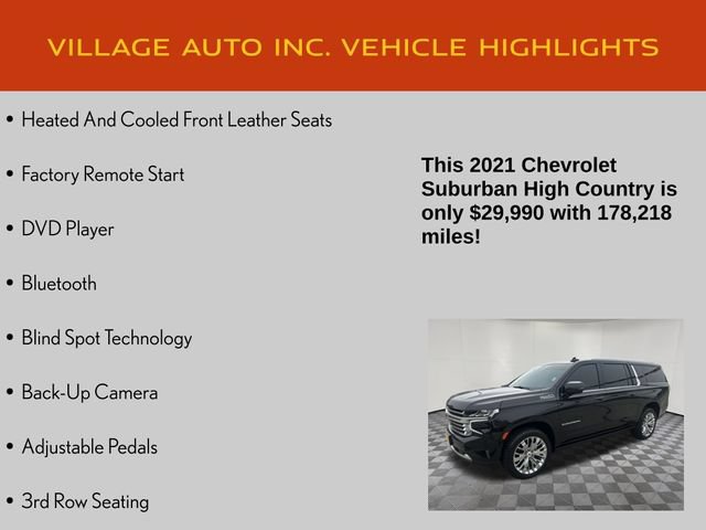 Used 2021 Chevrolet Suburban High Country w/ Premium Package AWD/4WD image 21