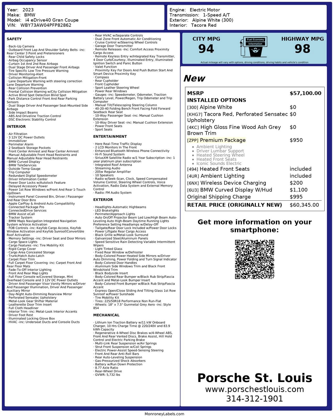 Used 2023 BMW i4 eDrive40 w/ Premium Package image 47