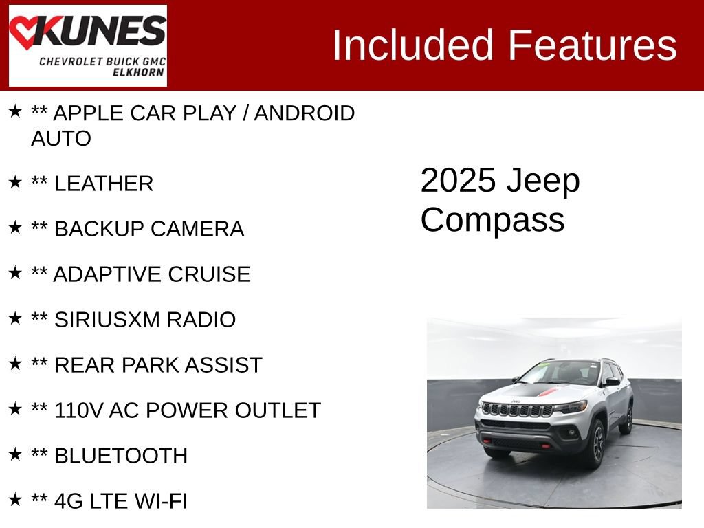 Used 2025 Jeep Compass Trailhawk AWD/4WD image 2