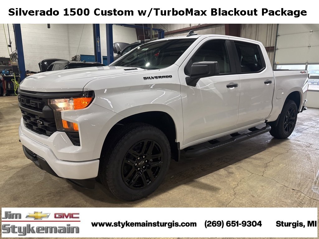 New 2026 Chevrolet Silverado 1500 Custom w/ Turbomax Blackout Package