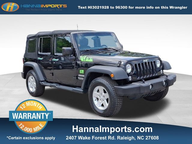 Used 2016 Jeep Wrangler Unlimited Sport w/ Quick Order Package 23S