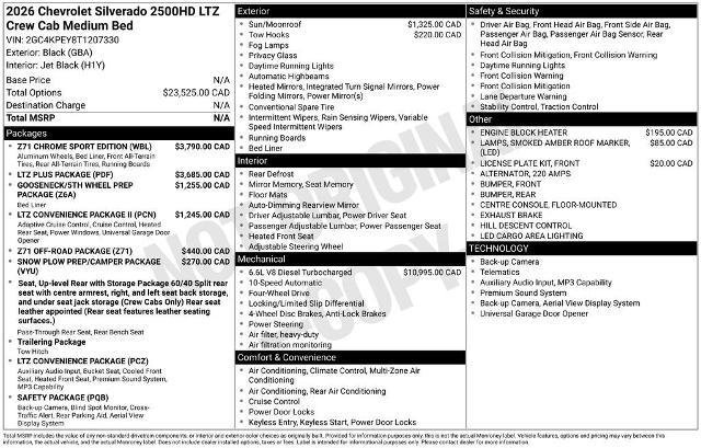 New 2026 Chevrolet Silverado 2500 LTZ w/ Z71 Chrome Sport Edition AWD/4WD image 2