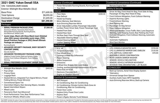 Certified 2021 GMC Yukon Denali w/ Denali Premium Package AWD/4WD image 6
