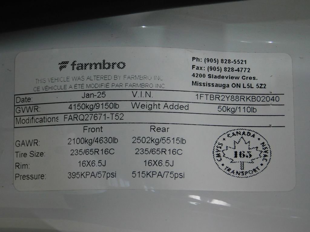 Used 2024 Ford Transit 250 Low Roof AWD w/ Exterior Upgrade Package image 95