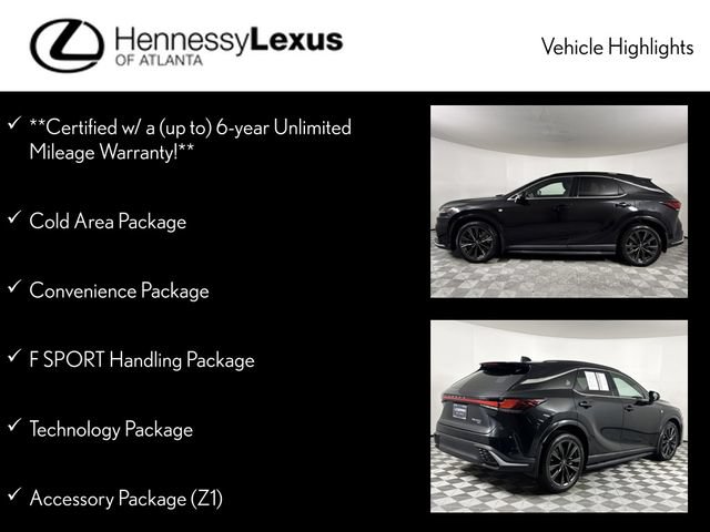 Certified 2024 Lexus RX 350 F Sport w/ Convenience Package AWD/4WD image 12