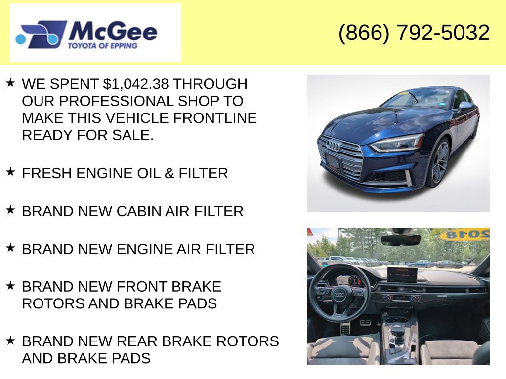 Used 2018 Audi S5 Premium Plus w/ Navigation Package AWD/4WD image 8