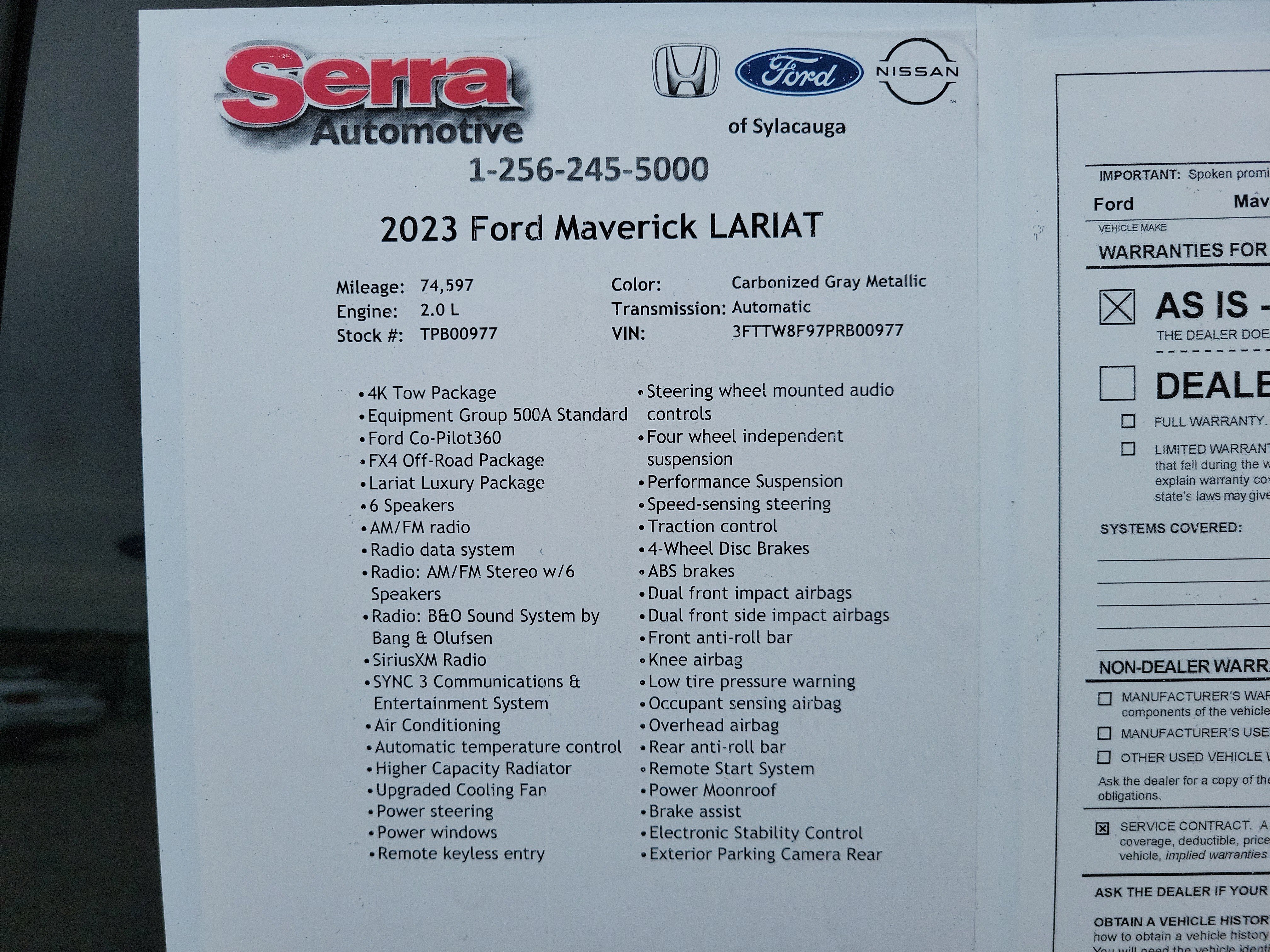Used 2023 Ford Maverick Lariat w/ Lariat Luxury Package AWD/4WD image 27