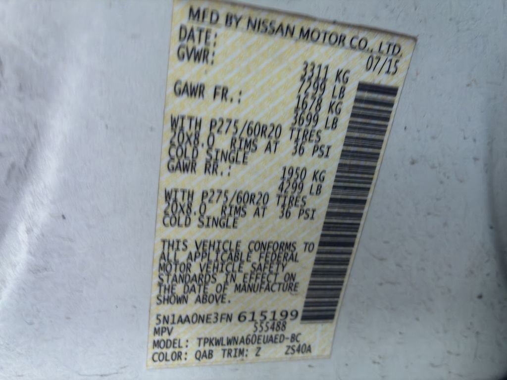 Used 2015 Nissan Armada Platinum w/ Platinum Reserve Package image 11