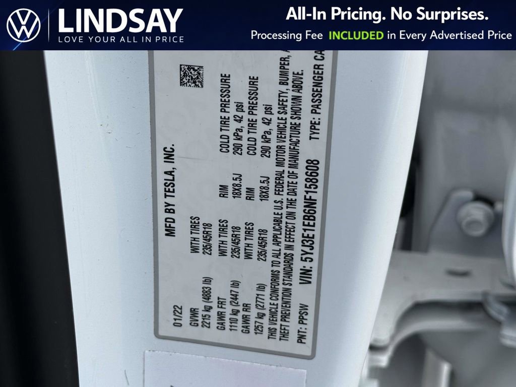 Used 2022 Tesla Model 3 Long Range image 26