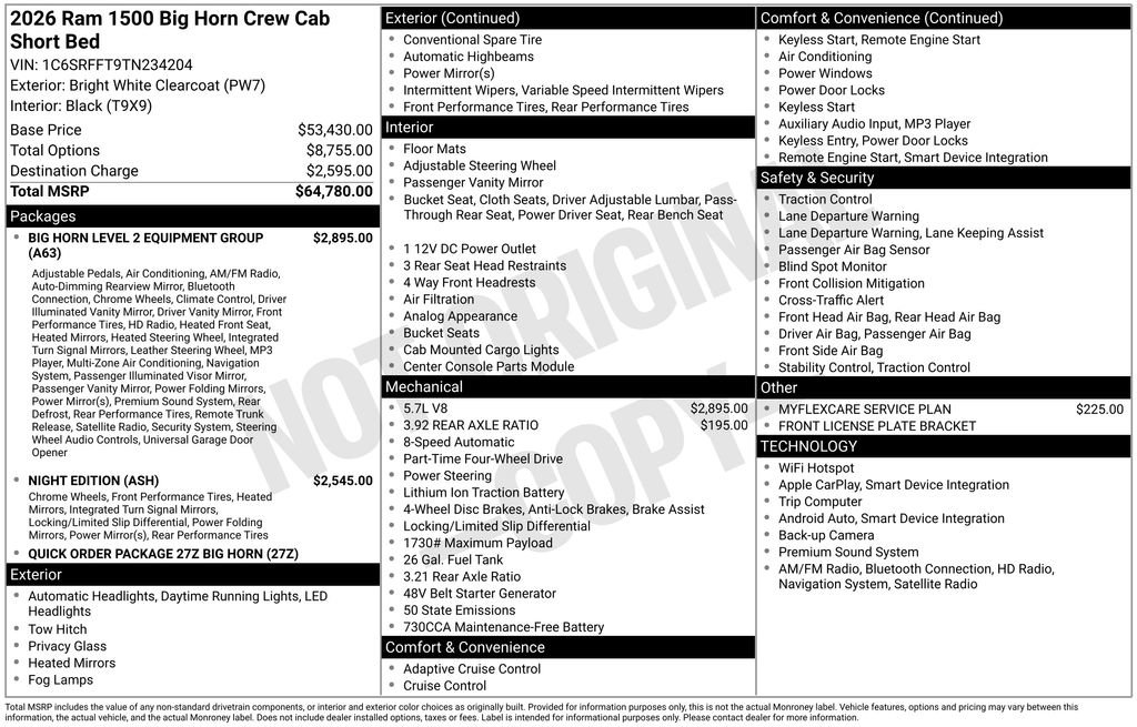 New 2026 RAM 1500 Big Horn image 5