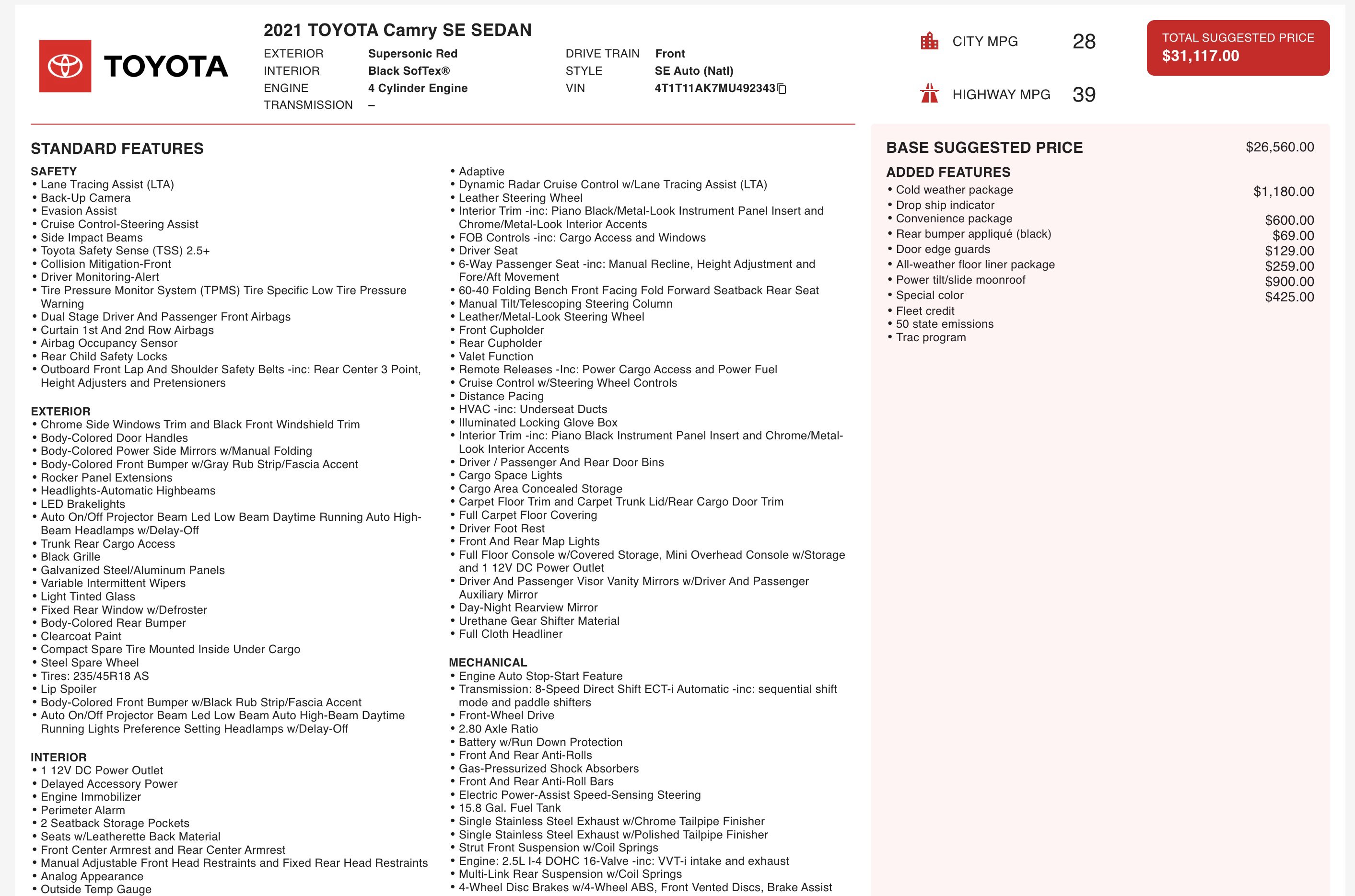 Used 2021 Toyota Camry SE image 6