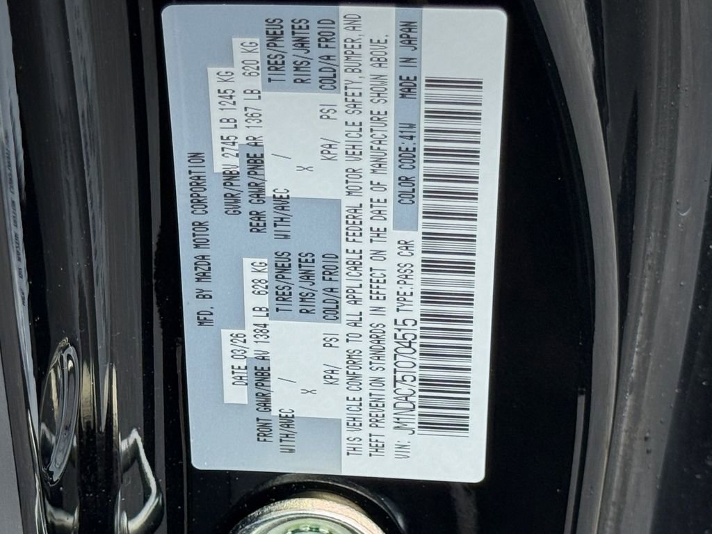 New 2026 MAZDA MX-5 Miata Club RWD image 25