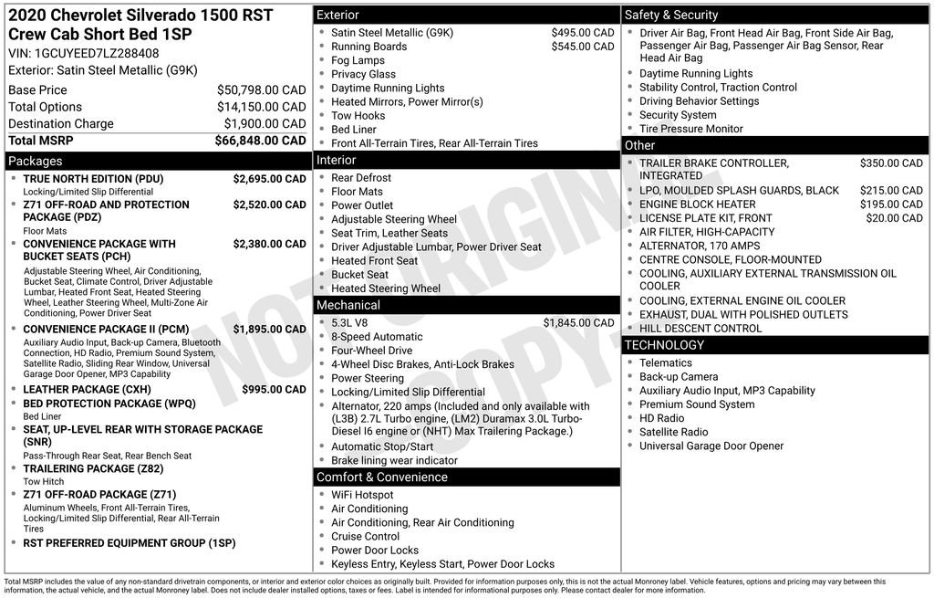 Used 2020 Chevrolet Silverado 1500 RST w/ True North Edition AWD/4WD image 13