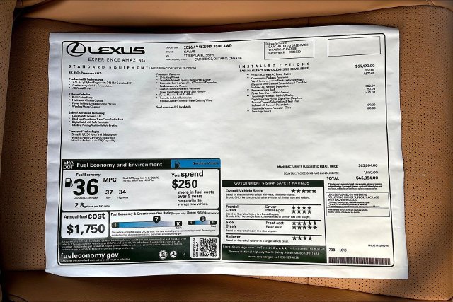New 2026 Lexus RX 350 w/ Convenience Package AWD/4WD image 14