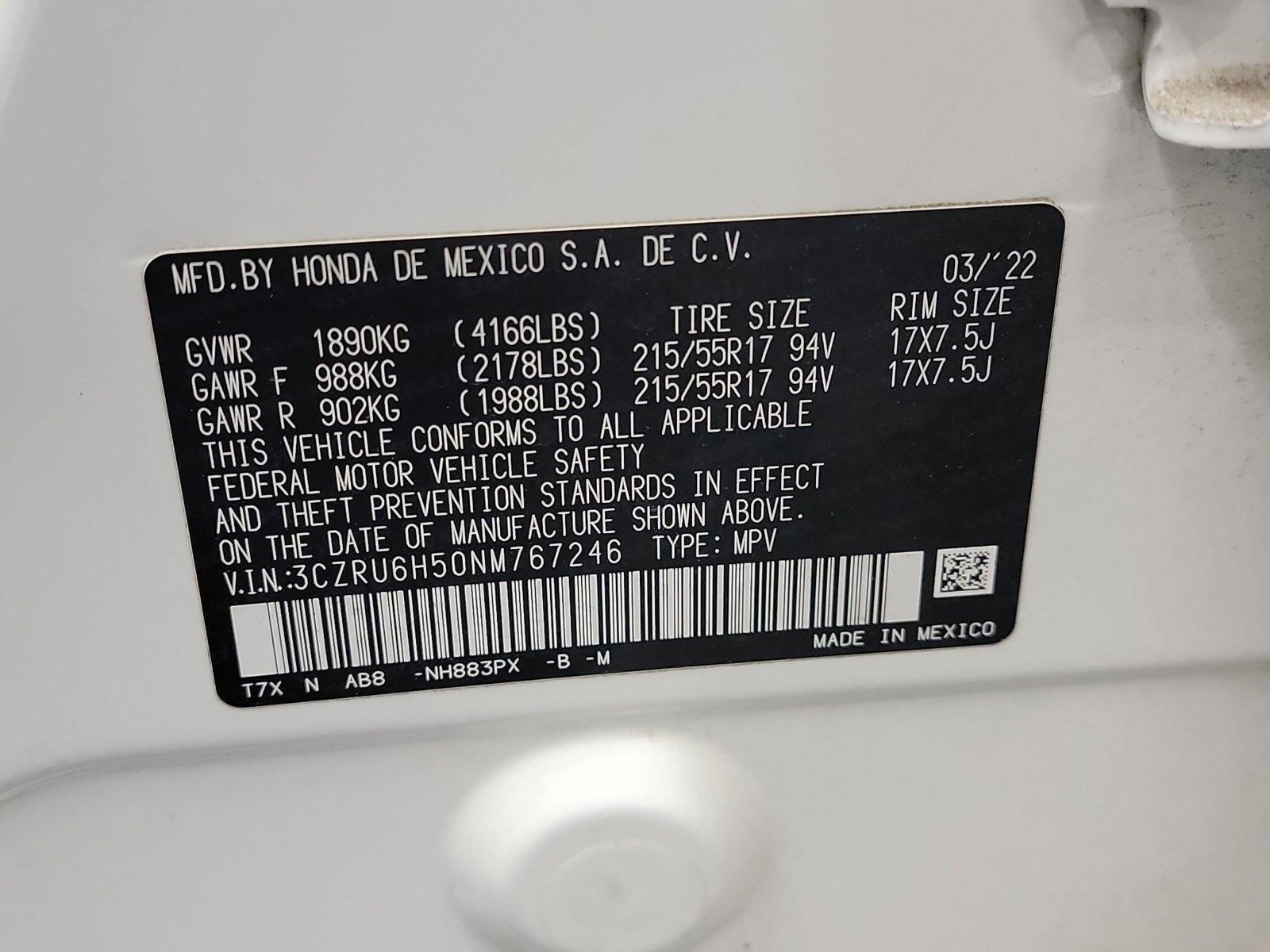 Certified 2022 Honda HR-V EX image 33
