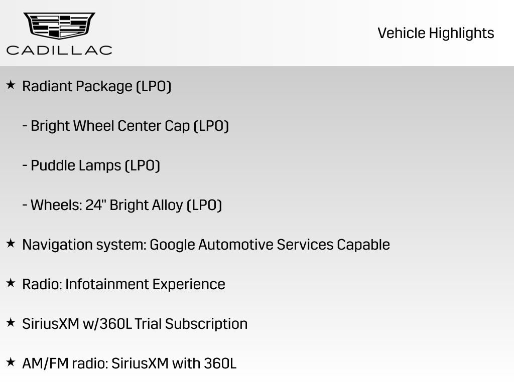 New 2025 Cadillac Escalade IQ Luxury 1 w/ LPO, Radiant Package image 7