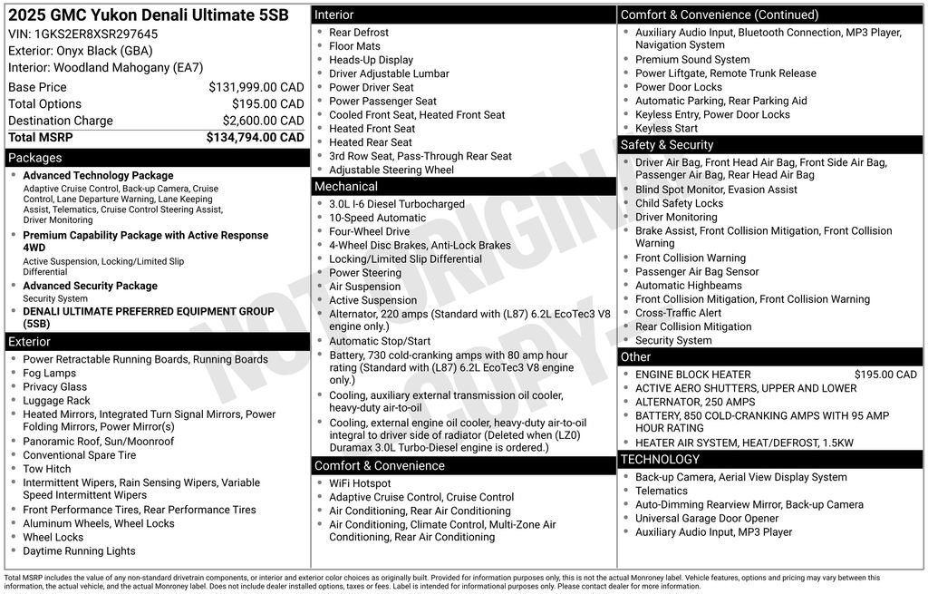 Used 2025 GMC Yukon Denali Ultimate AWD/4WD image 5