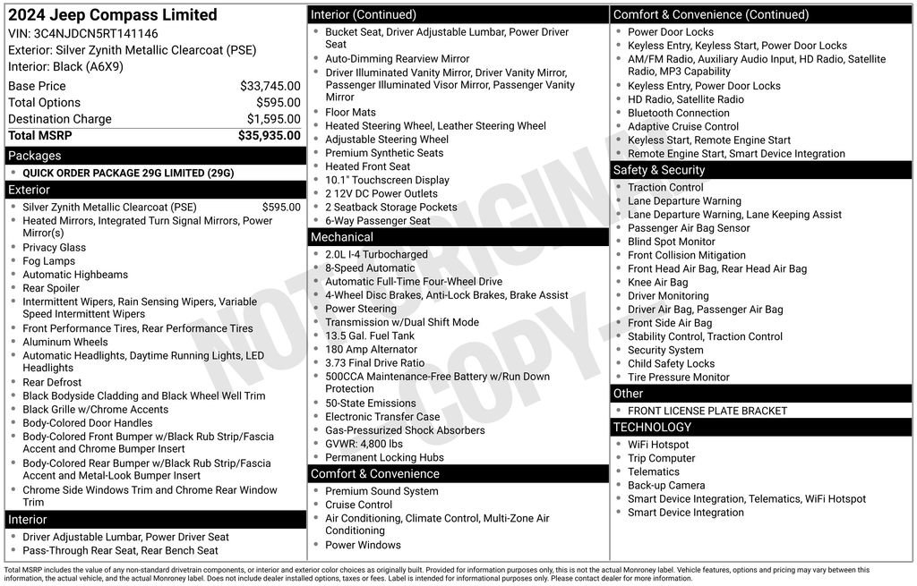 Certified 2024 Jeep Compass Limited image 42