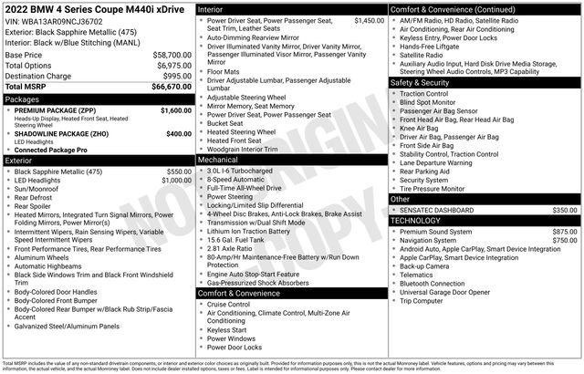Certified 2022 BMW 440i xDrive Coupe w/ Premium Package image 2