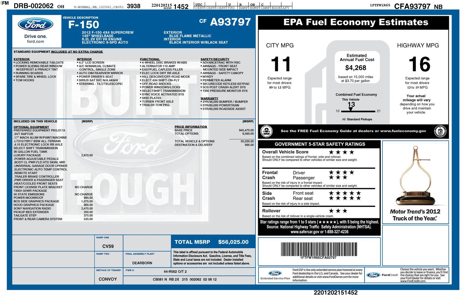Used 2012 Ford F150 Raptor w/ Raptor Luxury Pkg AWD/4WD image 34