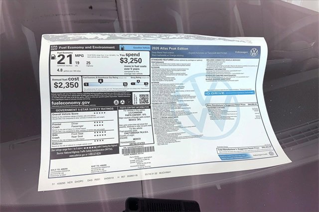 New 2026 Volkswagen Atlas Peak Edition image 15