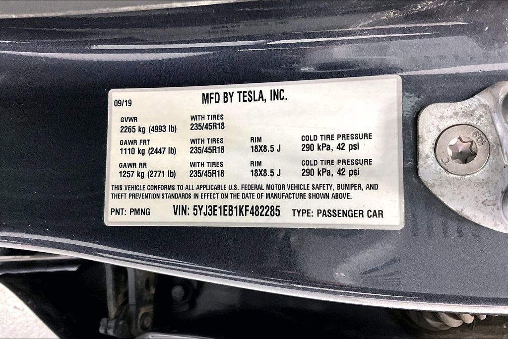 Used 2019 Tesla Model 3 Long Range image 38