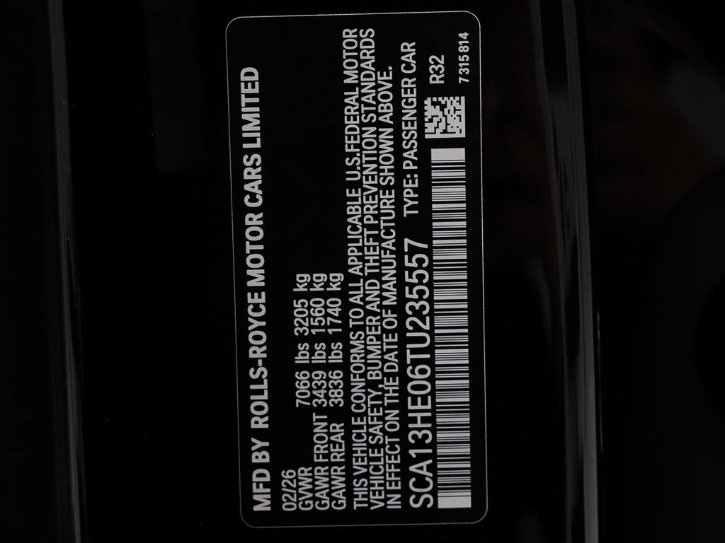 Certified 2026 Rolls-Royce Phantom Sedan w/ Leather Finishing Pack RWD image 61