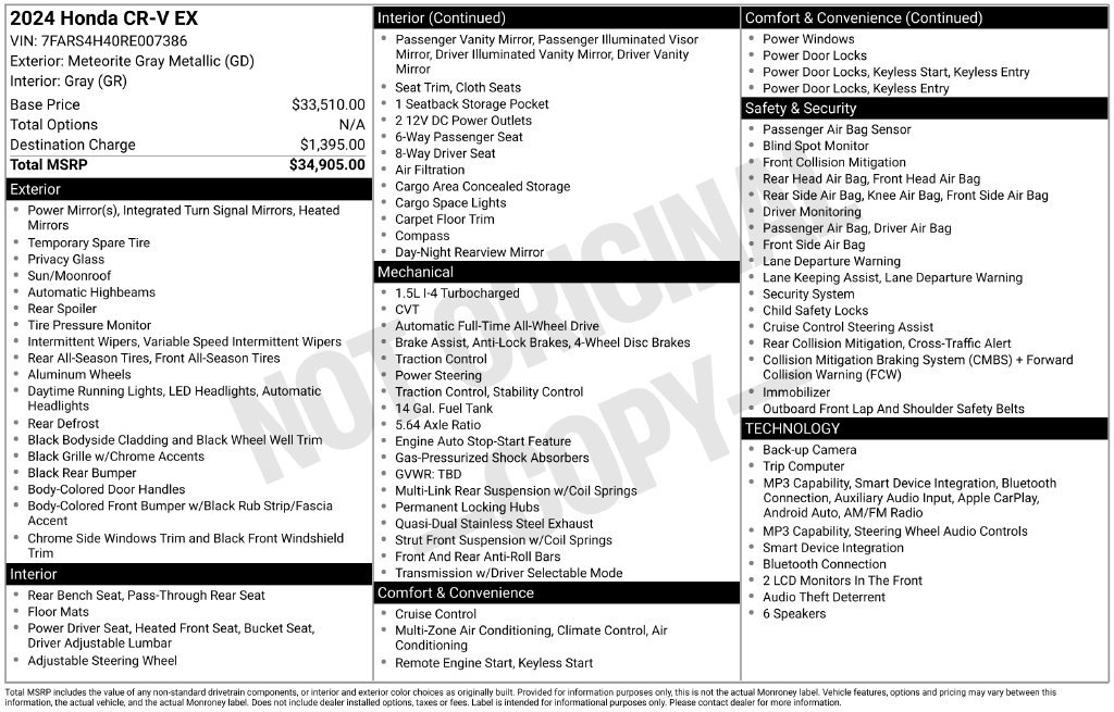 Used 2024 Honda CR-V EX image 13