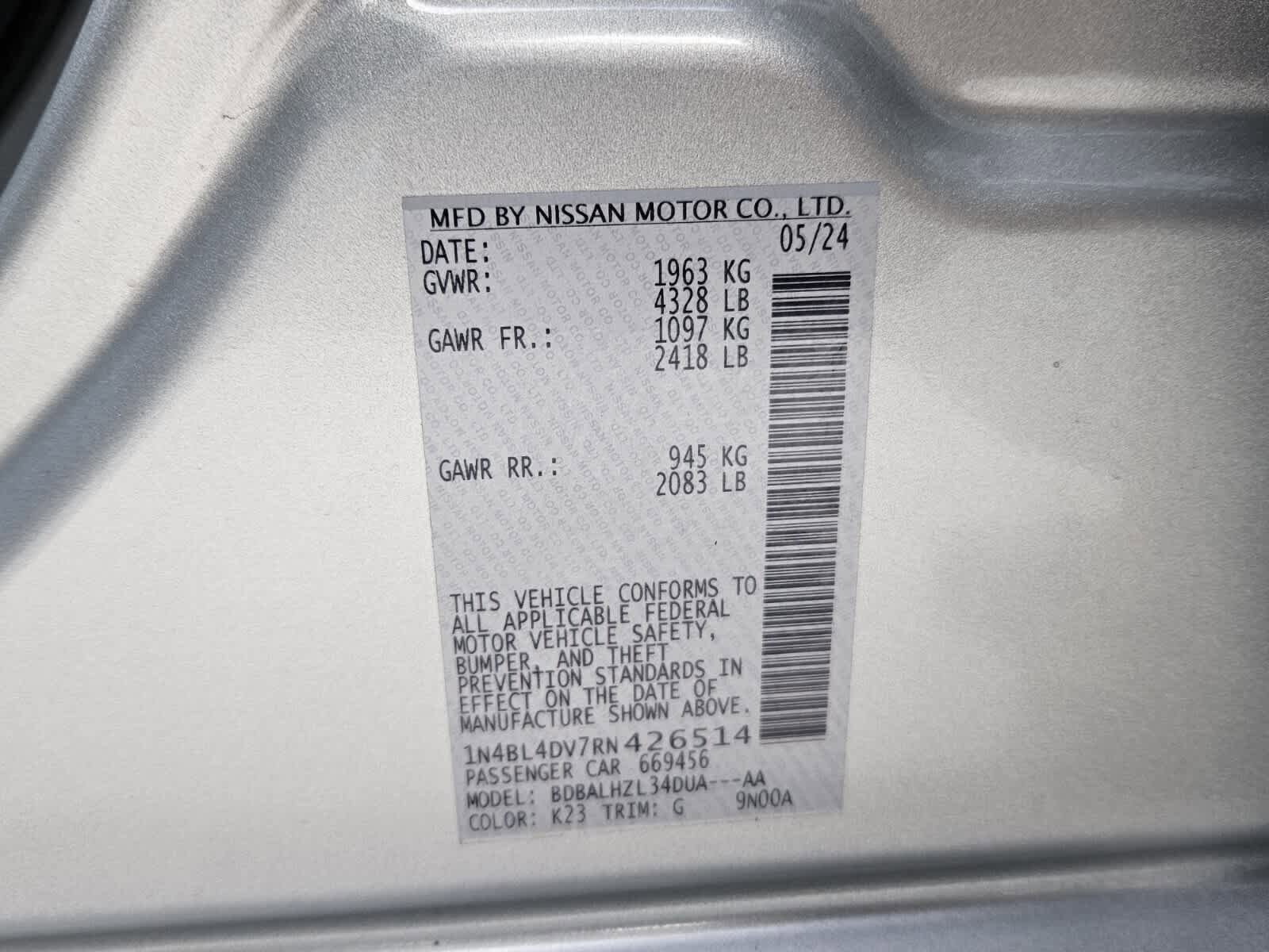 Used 2024 Nissan Altima 2.5 SV image 7