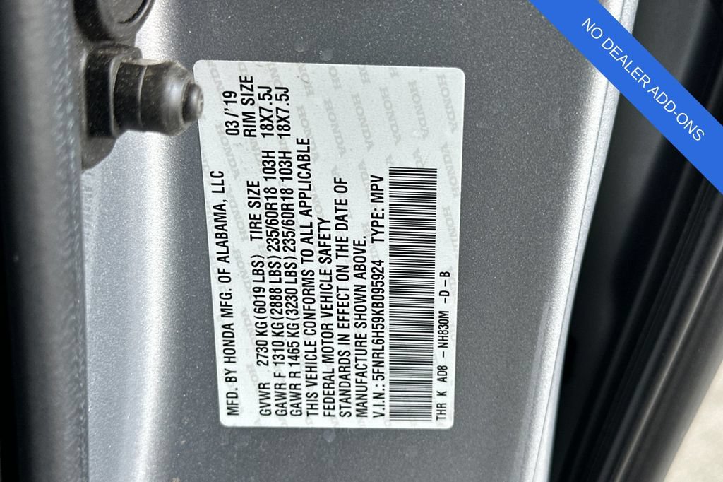 Certified 2019 Honda Odyssey EX image 31