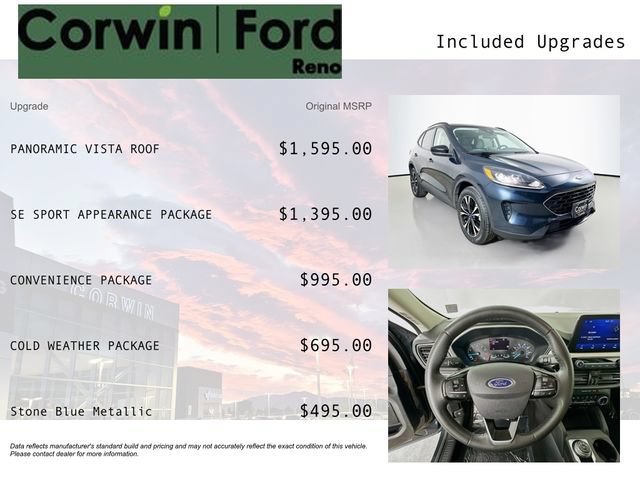 Certified 2022 Ford Escape SE w/ SE Sport Appearance Package AWD/4WD image 3