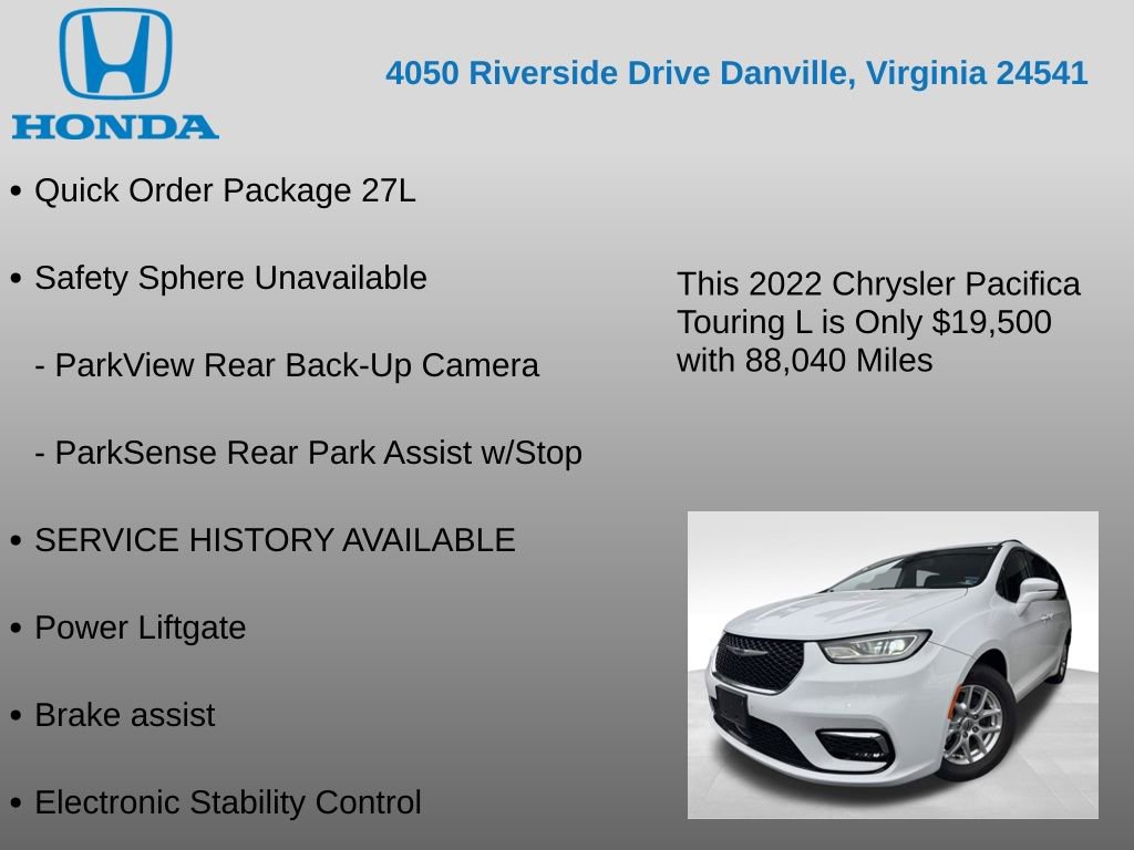 Used 2022 Chrysler Pacifica Touring-L FWD image 7