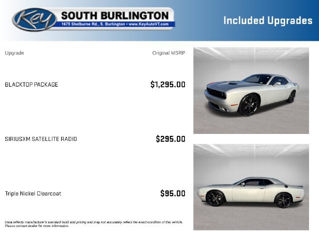 Used 2022 Dodge Challenger SXT w/ Blacktop Package RWD image 3