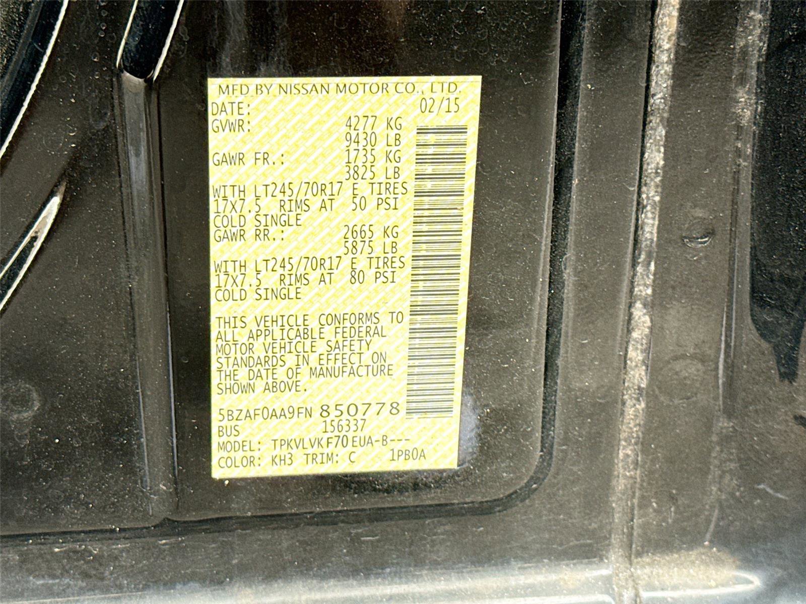 Used 2015 Nissan NV 3500 SL w/ Technology Package image 19