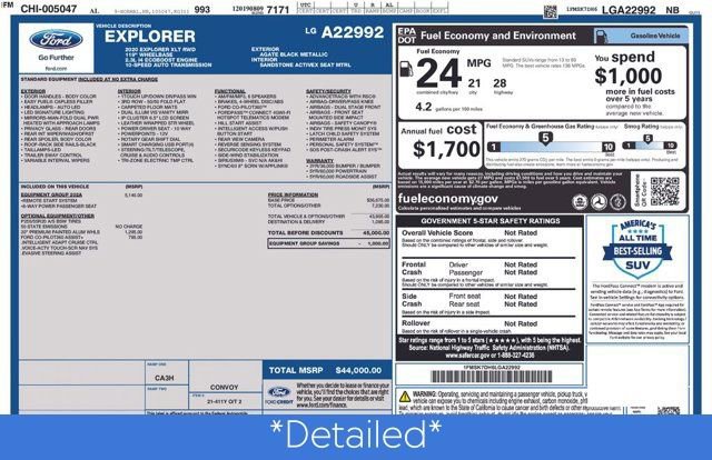 Used 2020 Ford Explorer XLT w/ Equipment Group 202A image 3