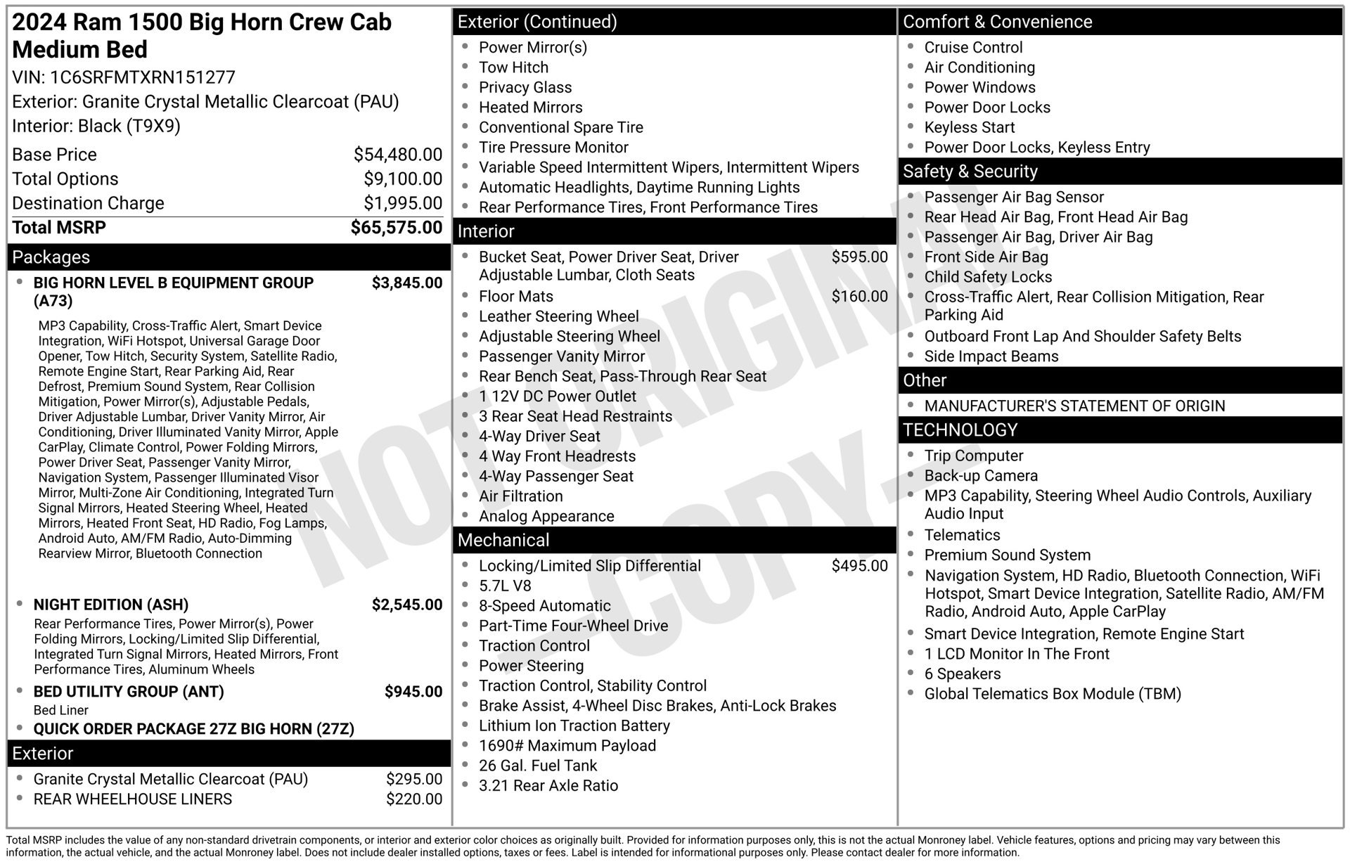 Used 2024 RAM 1500 Big Horn AWD/4WD image 3