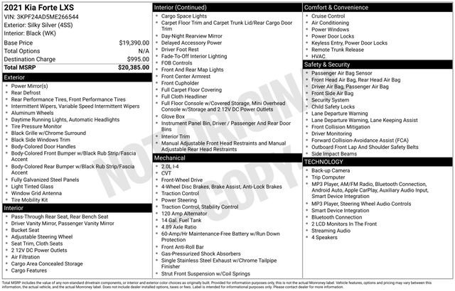 Used 2021 Kia Forte LXS FWD image 19