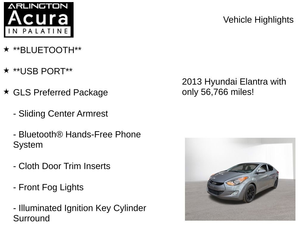 Used 2013 Hyundai Elantra GLS w/ Preferred Pkg image 7