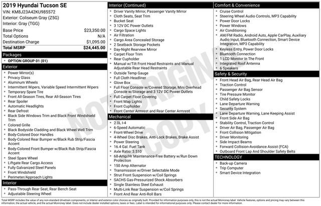 Used 2019 Hyundai Tucson SE image 2