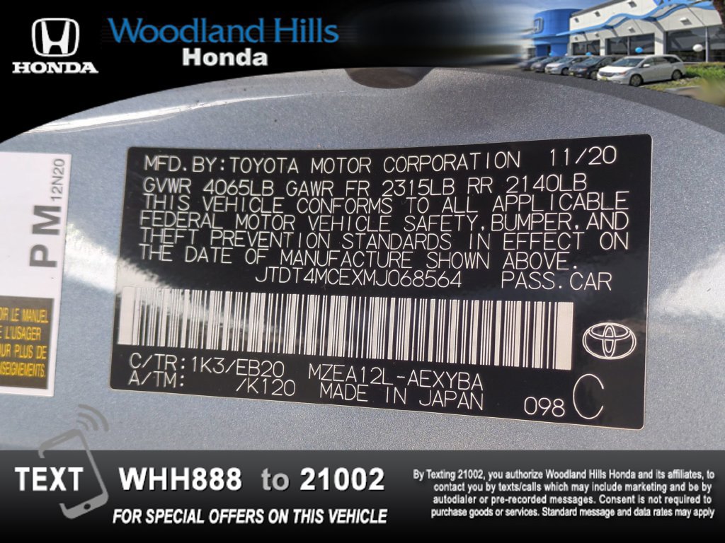 Used 2021 Toyota Corolla XSE w/ Carpet Mat Package (TMS) FWD image 27
