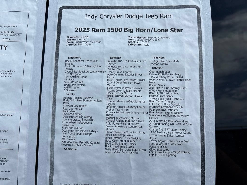 Used 2025 RAM 1500 Big Horn AWD/4WD image 25