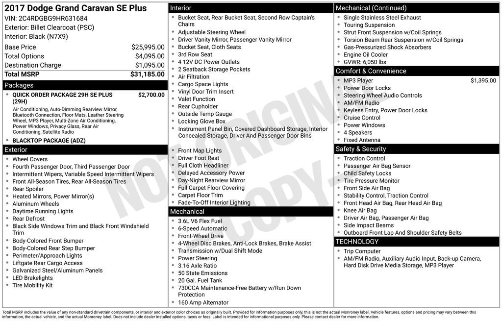 Used 2017 Dodge Grand Caravan SE image 3