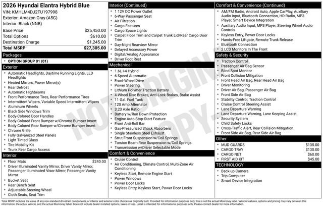 New 2026 Hyundai Elantra Blue image 21