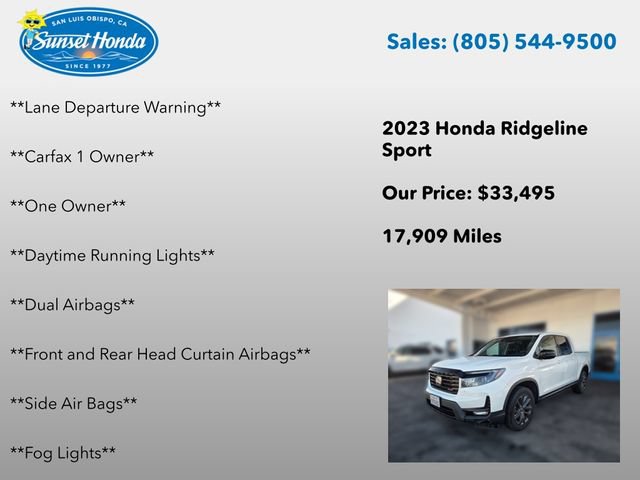 Certified 2023 Honda Ridgeline Sport image 10