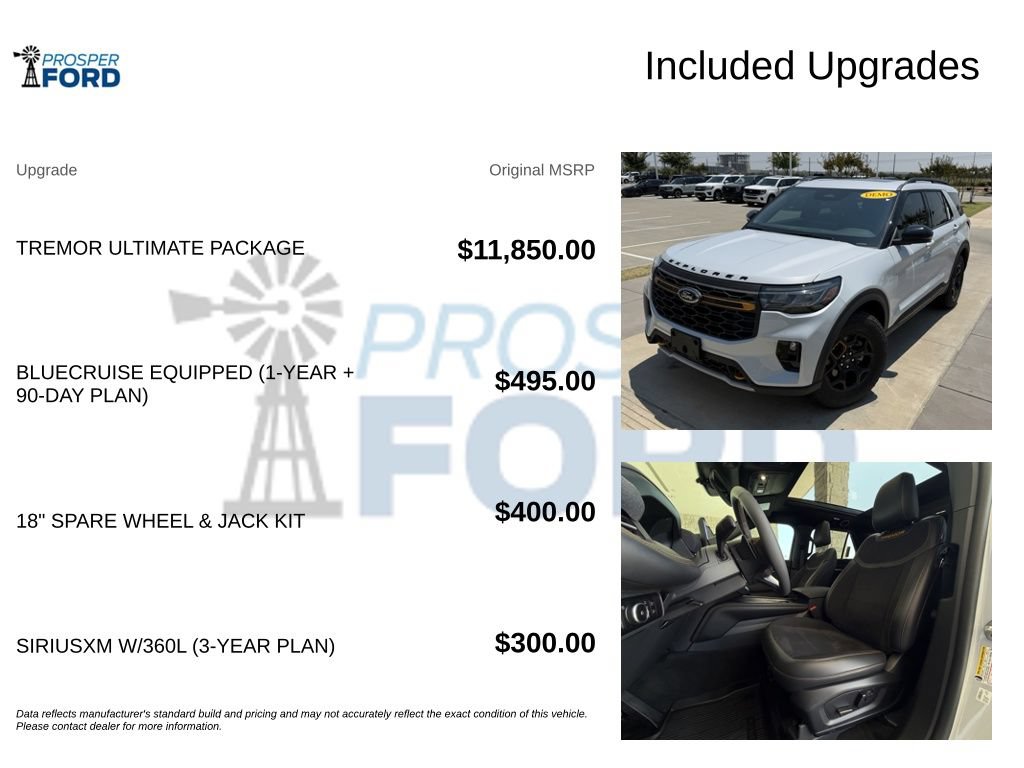 New 2026 Ford Explorer Tremor w/ Tremor Ultimate Package AWD/4WD image 3