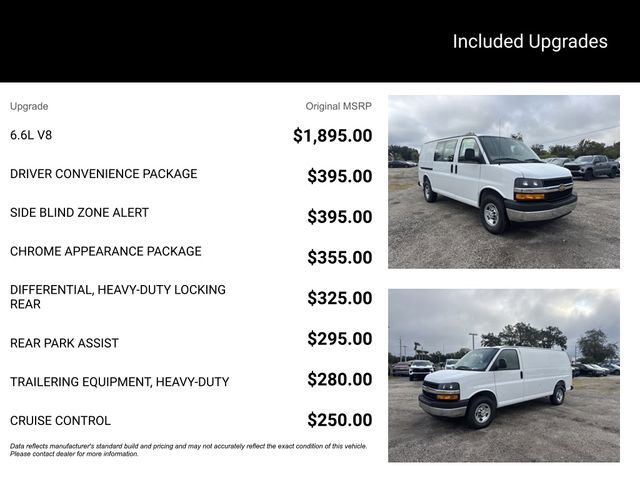 New 2025 Chevrolet Express 2500 Work Van 3D Cargo Van w/ Driver Convenience Package RWD image 14