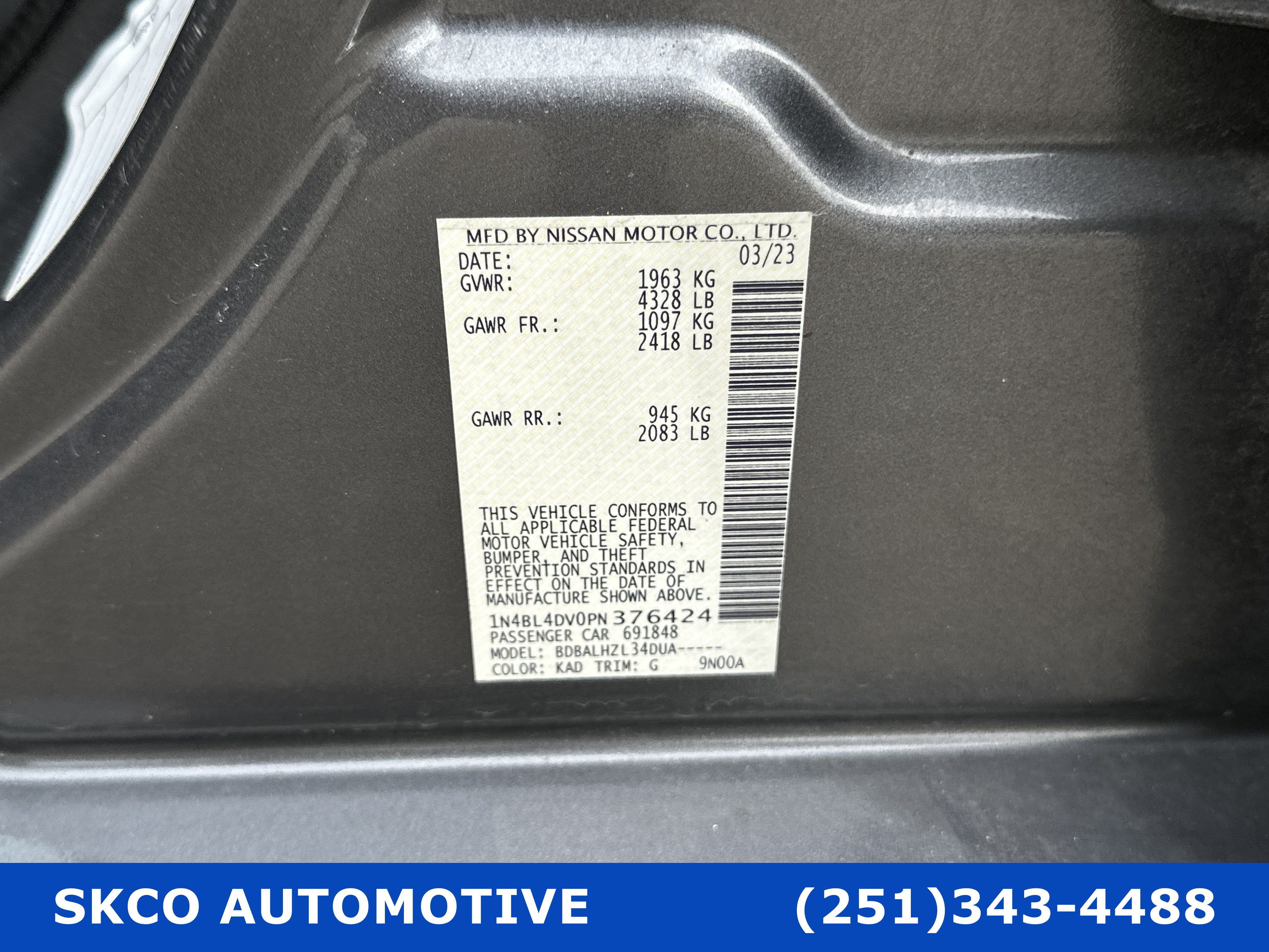 Used 2023 Nissan Altima 2.5 SV FWD image 25