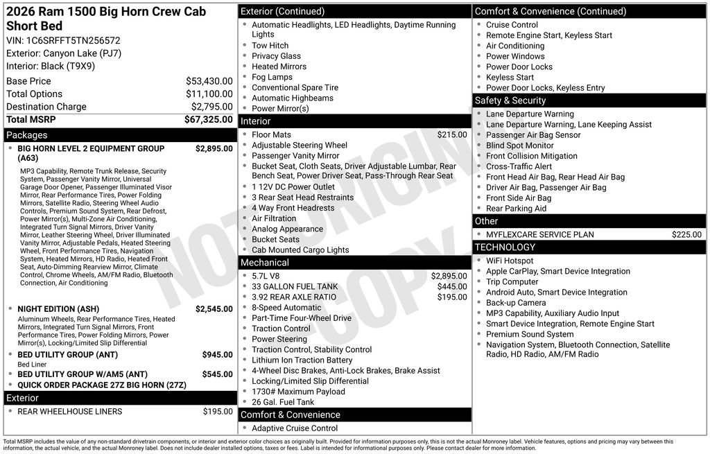 Used 2026 RAM 1500 Big Horn AWD/4WD image 51