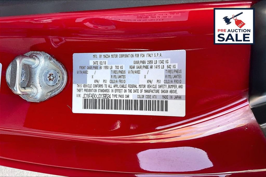 Used 2018 FIAT 124 Spider Classica w/ Technology & Siriusxm Group RWD image 32